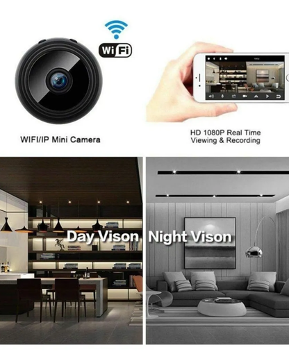 Minicámara Full HD 1080P con visión nocturna por infrarrojos.